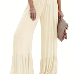 Women's Plus Size High Rise Wide Leg Loose Pants