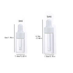 2pcs Mini Glass Dropper Bottles with Caps 1-5ml