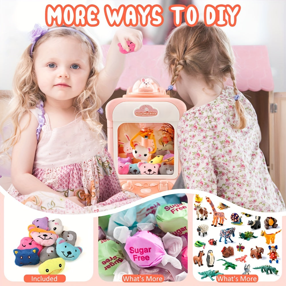 Claw Machine Clip Doll Machine Small Home Music Light Children's Gift Toy