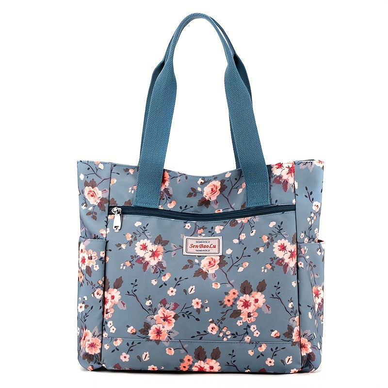 Floral Pattern Shoulder Tote Bag for Women