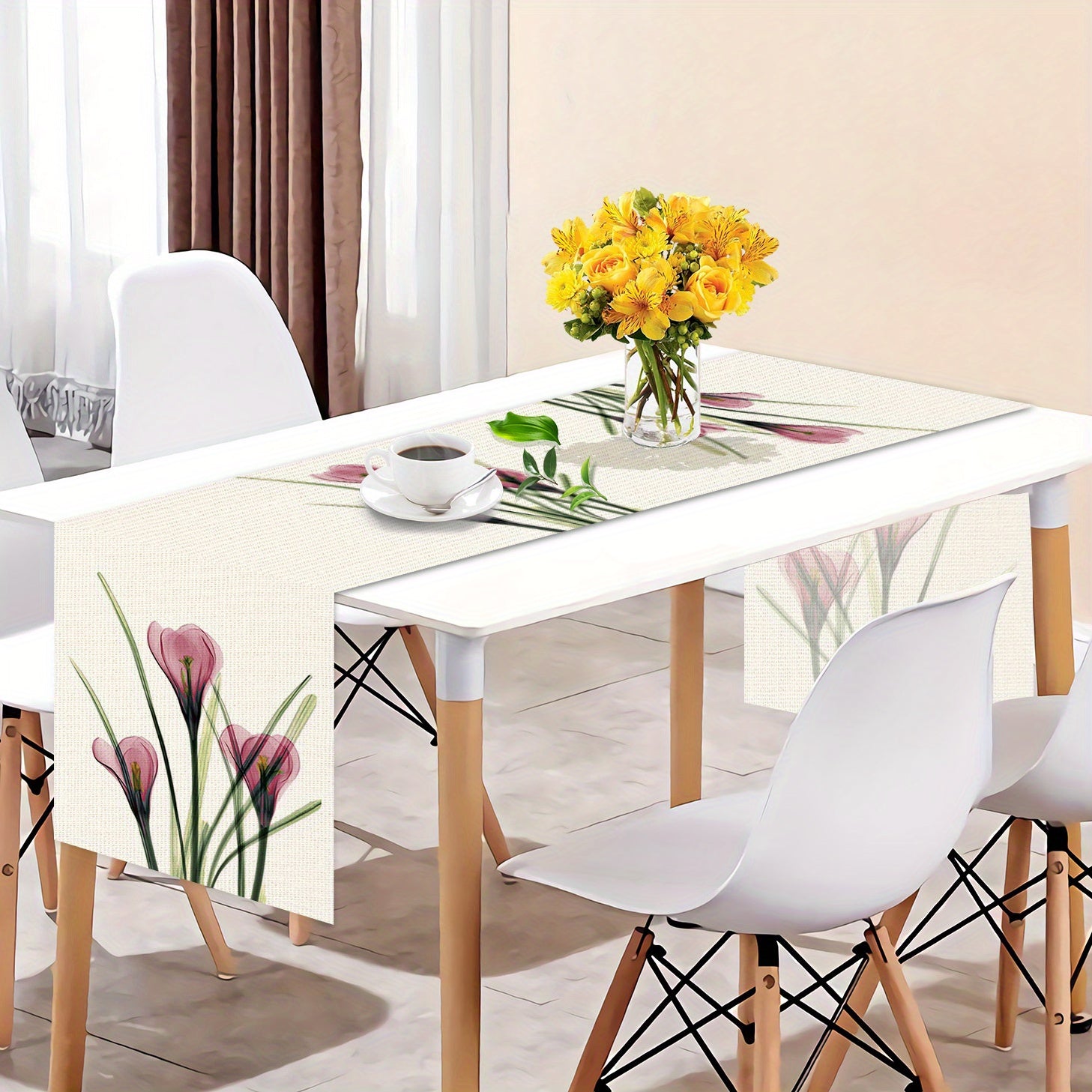 Polyester Rectangle Table Runner Balinese Pleated Holiday Decoration