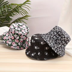 Skull Pattern Print Bucket Hat Lightweight Sun Hat Unisex Travel Essential