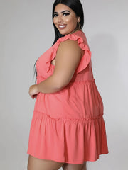  Women's Solid Butterfly Sleeve Smock Mini Dress