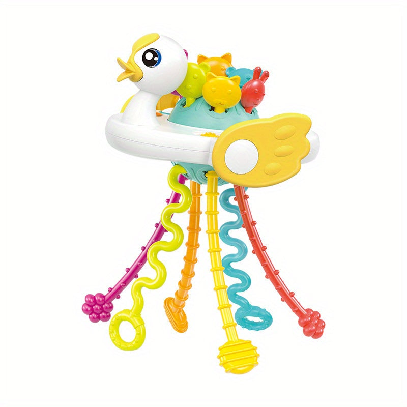 Baby Toy Finger Pull String Astronaut Duck for 6 Month