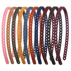 10pcs Skinny Headband Hair Band Nonslip Headdress Sweet Hair Accessories