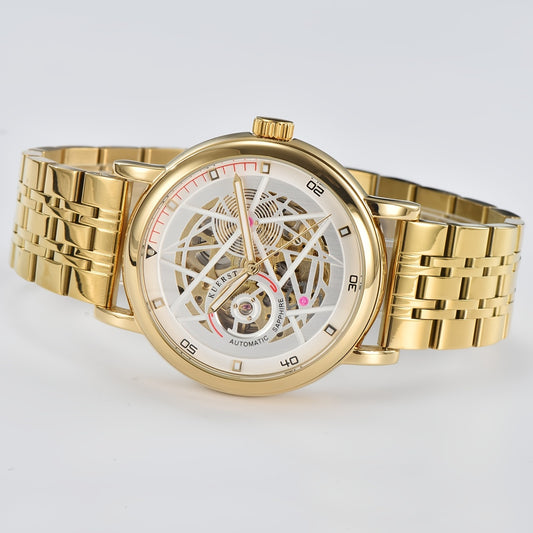 KUERST Men's Double Press Butterfly Buckle Automatic Mechanical Watch