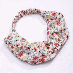 Flower Pattern Wide Brimmed Headband for Women
