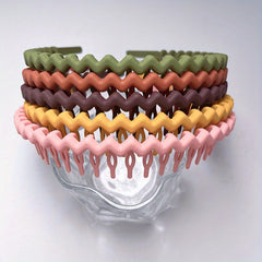 5pcs Non Slip Wavy Hairband For Girls Wave Head Bands Toddler Baby Hairband