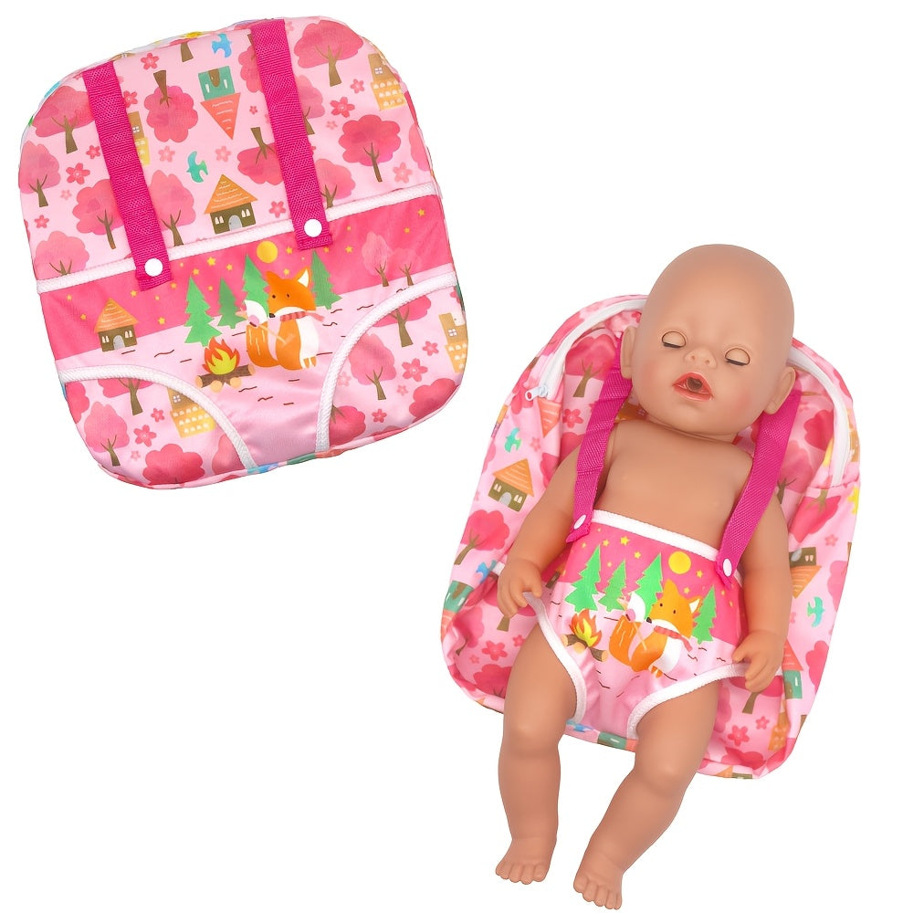 Small Backpack for 18 Inch Dolls, Toy Accessory Set