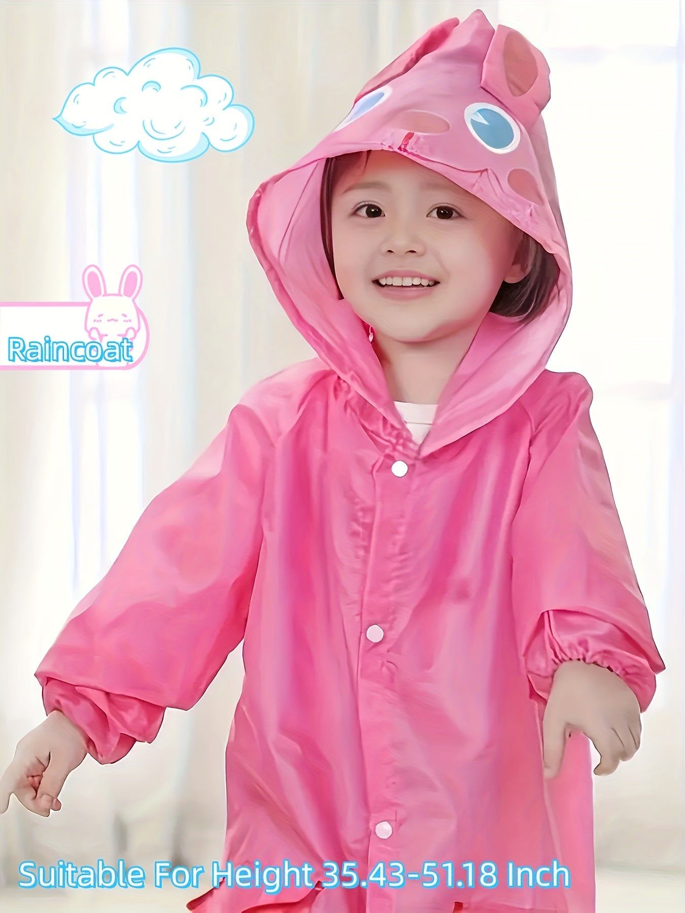 Kids Waterproof Animal Hooded Raincoat - Gift