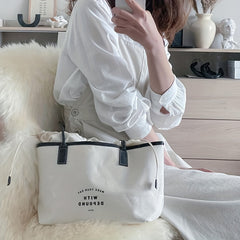 Canvas Underarm Tote Bag With Drawstring Inner Bag