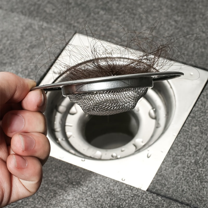 Stainless Steel Floor Drain Hair Catcher Anti Clogging Shower Sink Strainer