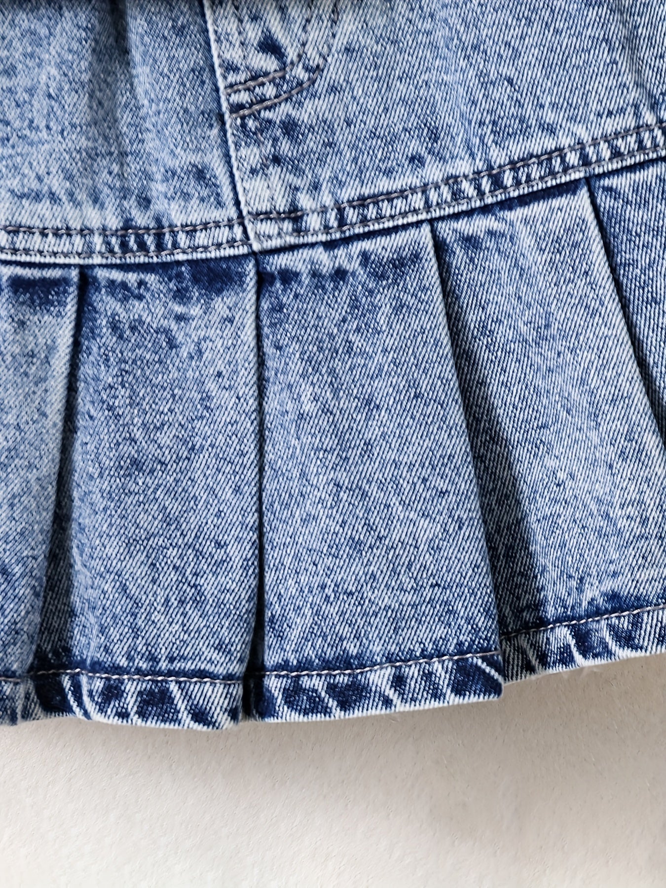 Girl's Denim 2pcs Button Front Jacket & Skirt Set Y2K Style