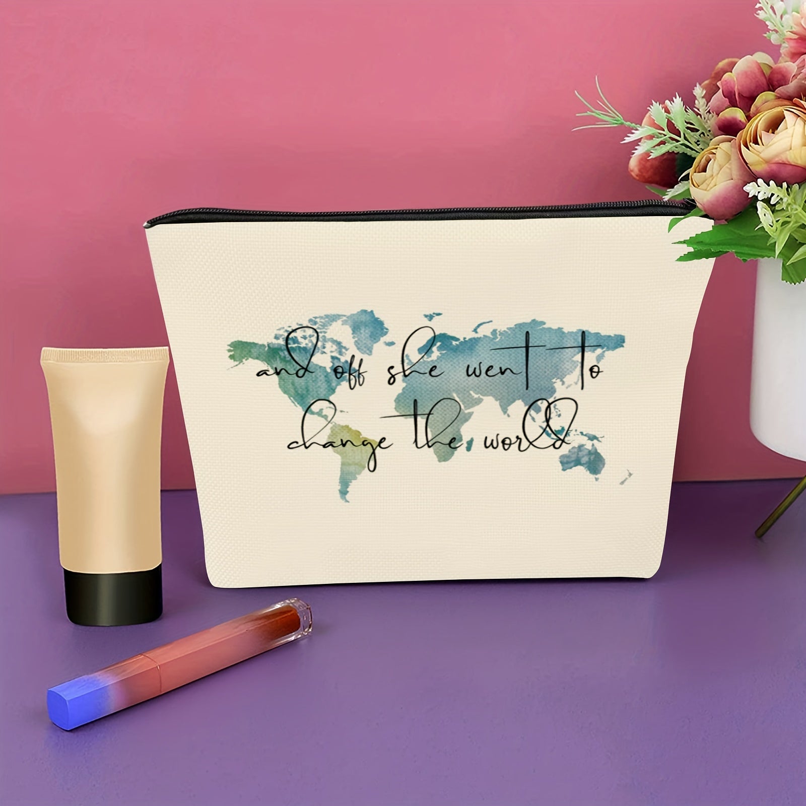 Change the World Graduation Makeup Bag