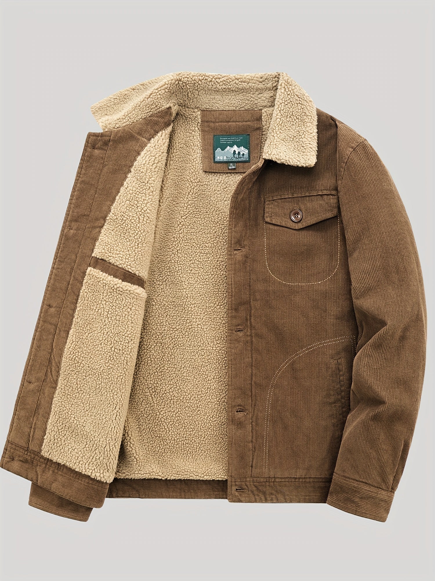 Men's Warm Fleece Full Zip Jacket Lightweight Soft Coat