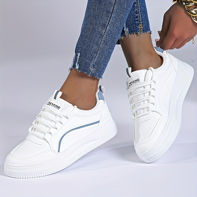 Women's Solid Skate Shoes Lightweight Low Top Sport Shoes
