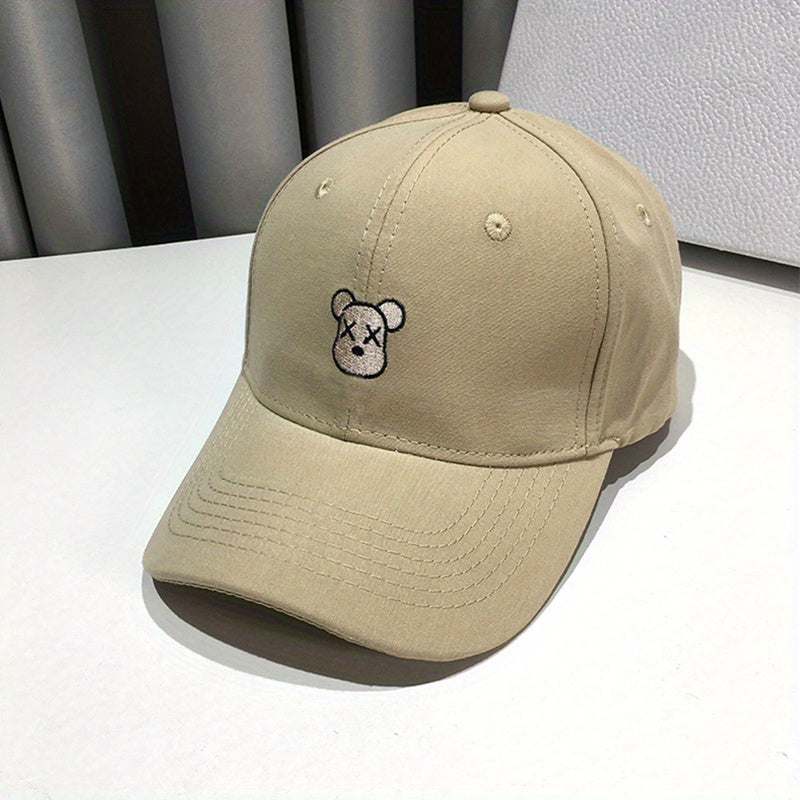 Cartoon Bear Embroidery Baseball Cap Adjustable Lightweight Cartoon Sports Hat
