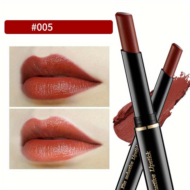 6 Slim Tube Lip Balm Lipstick Long Lasting Waterproof Durable Nude Gloss