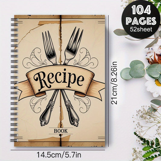 Fun Recipes Notebook Logbook Stylish Cover Family Recipe Book