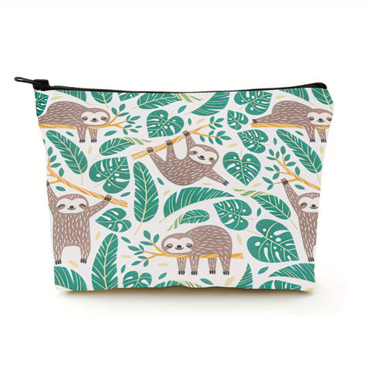 Sloth Pattern Cosmetic Bag For Women - Adorable Makeup Bags