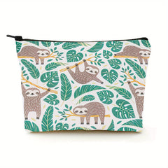 Sloth Pattern Cosmetic Bag For Women - Adorable Makeup Bags