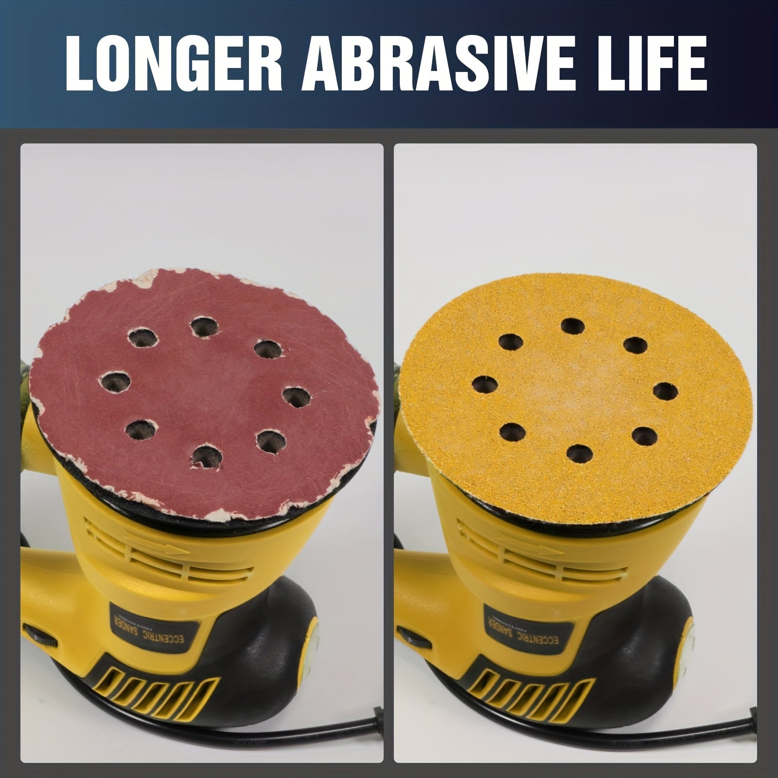 125mm Yellow Flocking Disc Sandpaper for Wood Metal Polishing