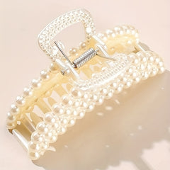 Faux Pearl Beads Hair Claw Shark Claw Hair Clip Women's Hair Accessory