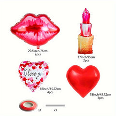 11pcs Warm Lip Lipstick Set Balloon Decoration