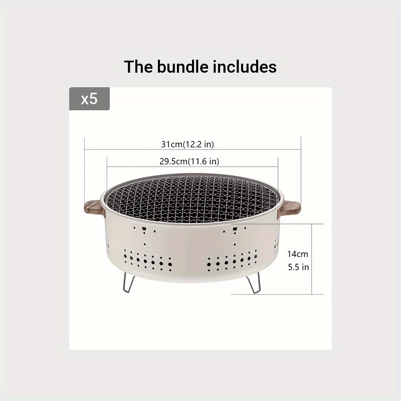 Portable Smokeless Charcoal Grill for Camping