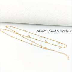 Golden Boho Belly Chains Rhinestone Pendant Tassel Body Chain