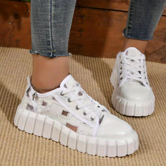 Women's Hollow Out Platform Canvas Sneakers