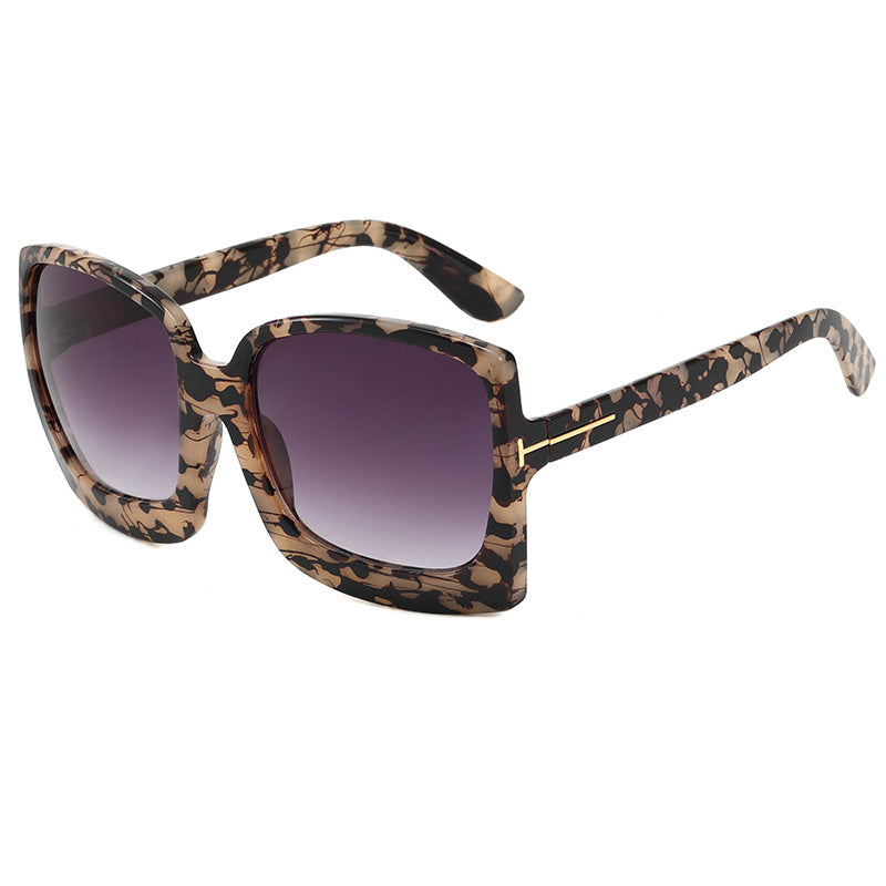 Multicolor Women's Square Sunglasses with Zipper Box