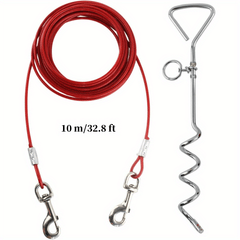 1pc Outdoor Pet Leash Emergency Double Buckle Wire Rope 39 88 Cm