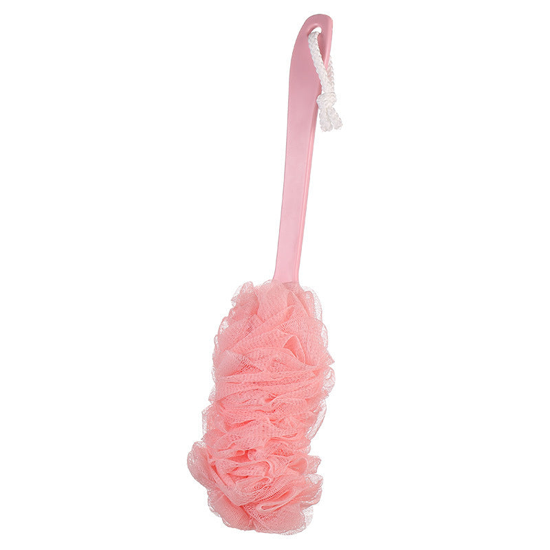 Long Handle Shower Brush with Loofah Sponge for Exfoliating Bath