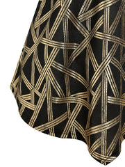  Geometric Print Cross Neck Cami Top