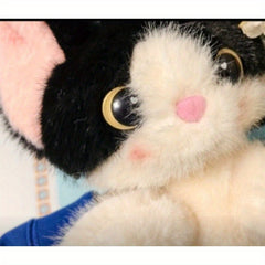 Cute Cat Plush Toy Soft Fluffy Kitten Stuffed Animal Desk Decor Gift