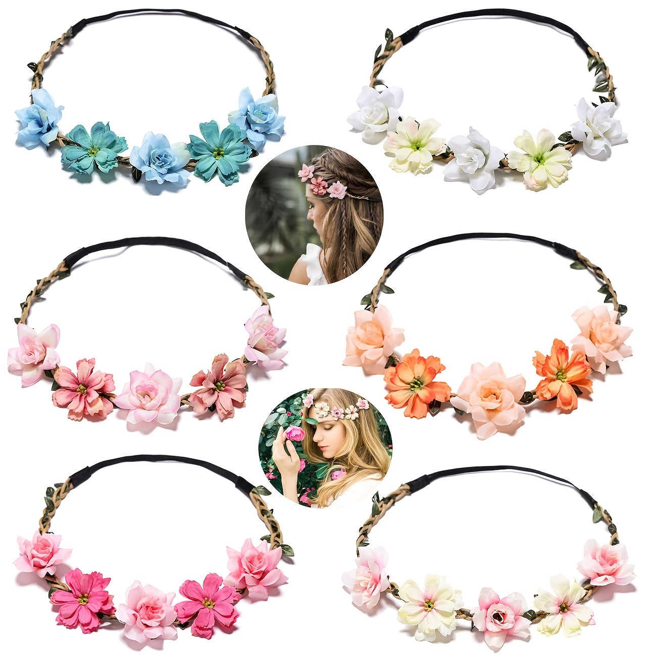 Flowers Wreath Princess Headband Hairband Hair Accessories For Girls