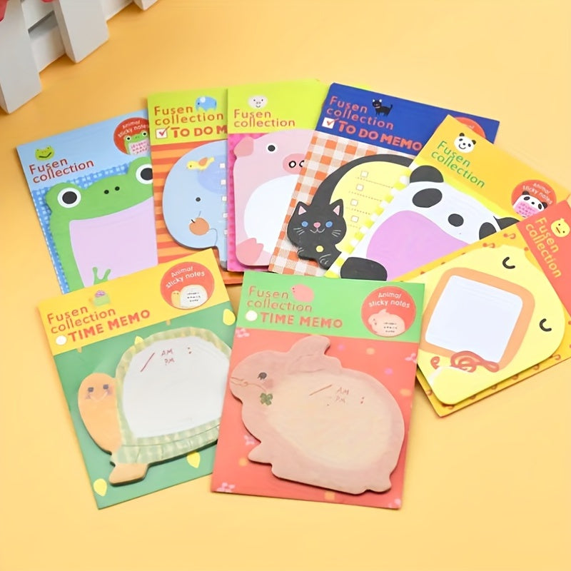16pcs 320sheets Animal Sticky Notes Removable Self Stick Notes Office Memo Set