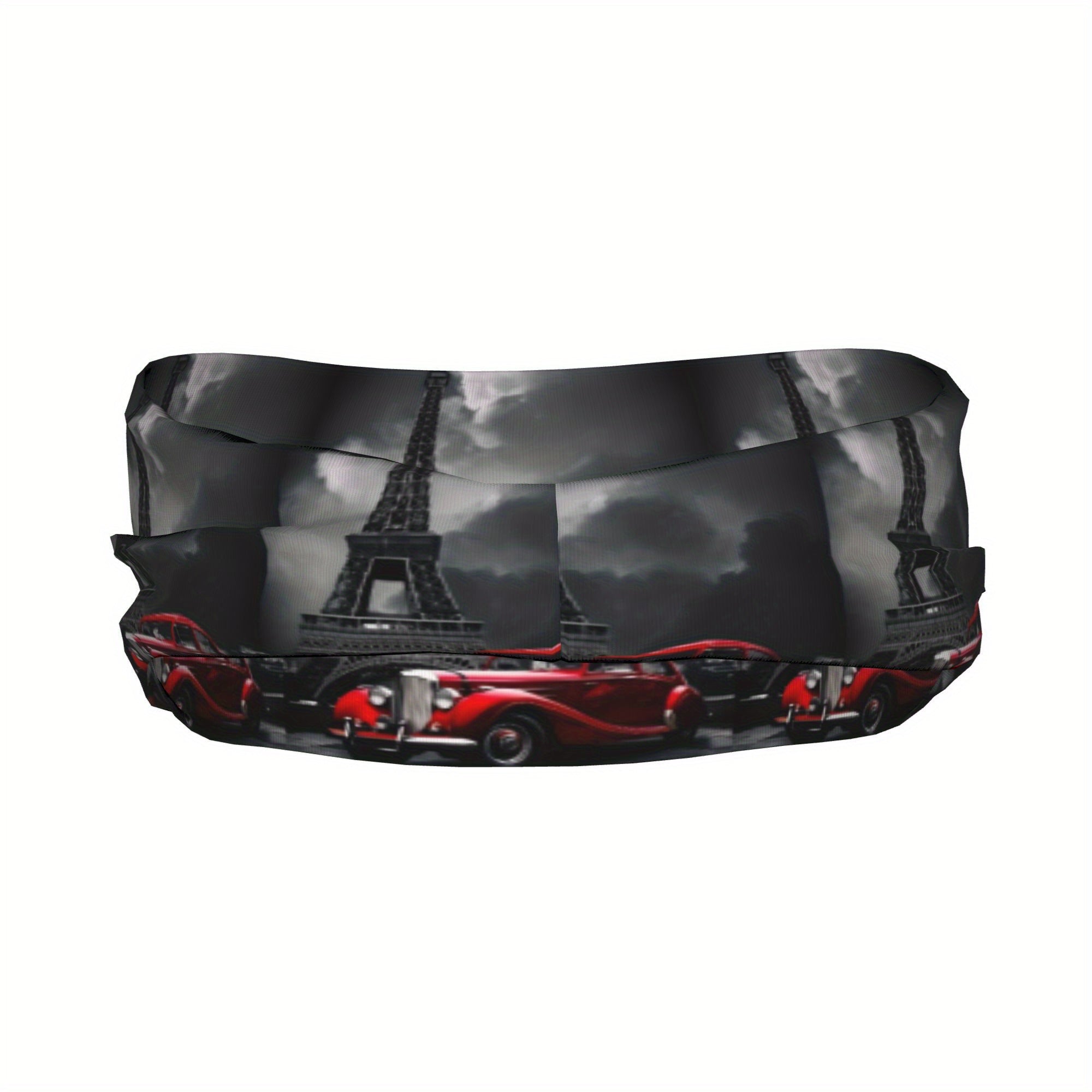 Paris Eiffel Tower & Vintage Car Sports Headband
