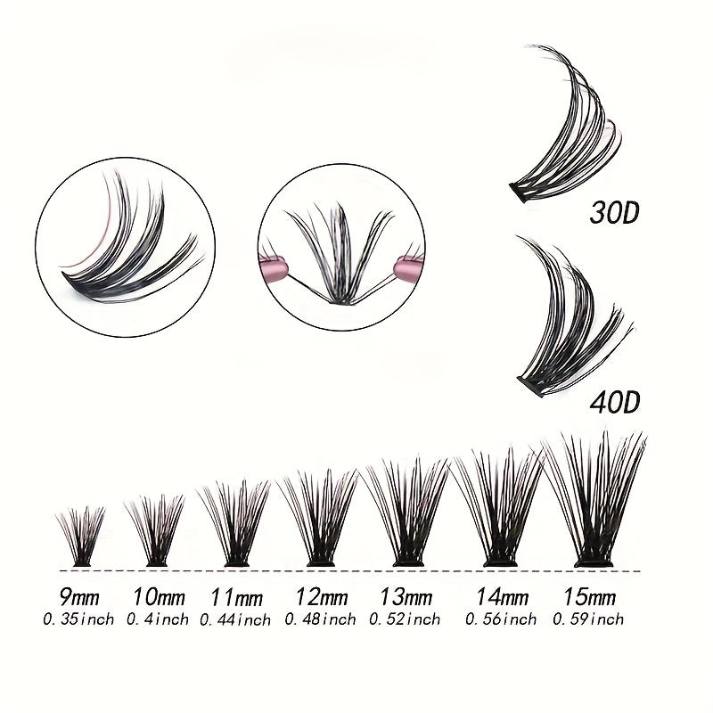 Wispy Soft Natural Look Cluster Lash Mini D Curl Individual Lashes