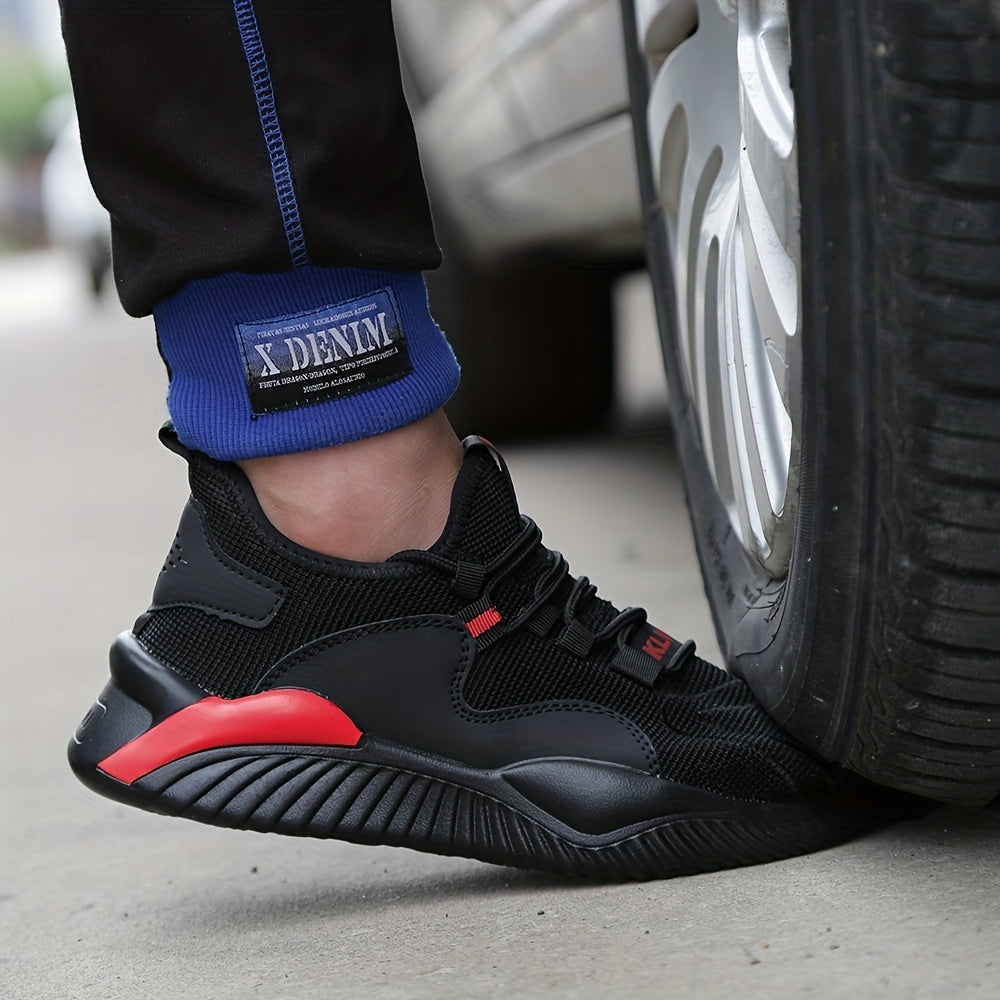 Men's Reflective Steel Toe Anti-skid Safety Work Shoes