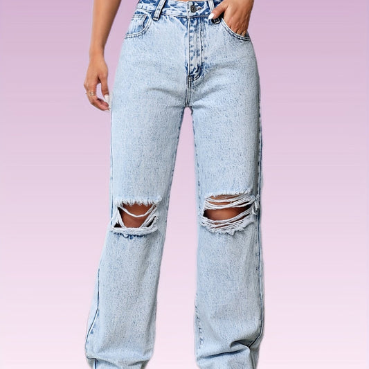 Washed Wide Legs Jeans Women's Denim Jeans