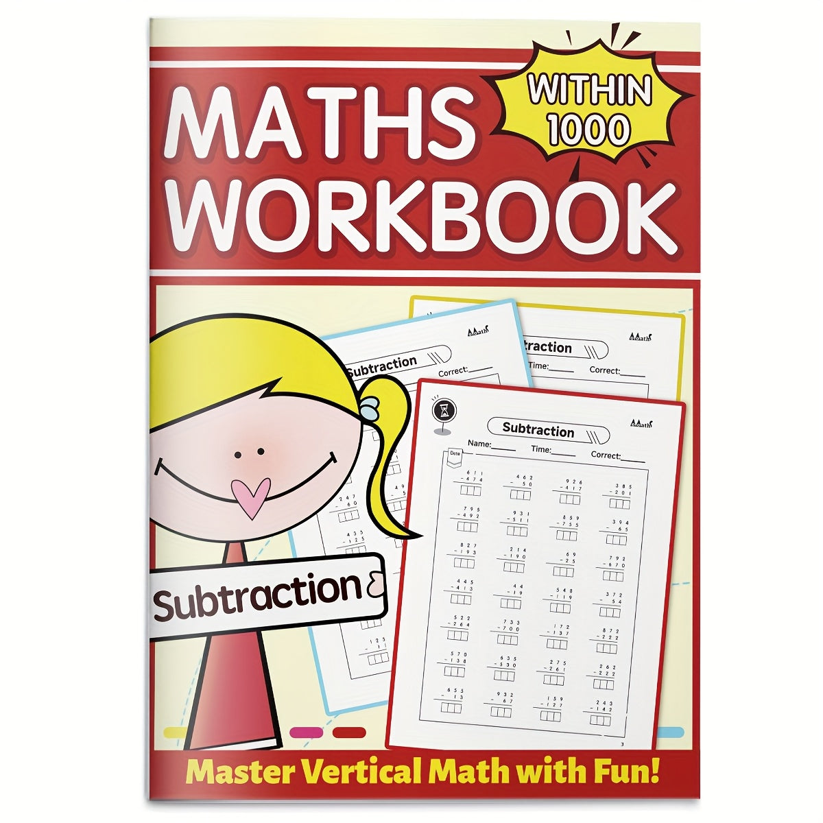 Math Subtraction Workbook Up to 100 Interactive Practice Pages