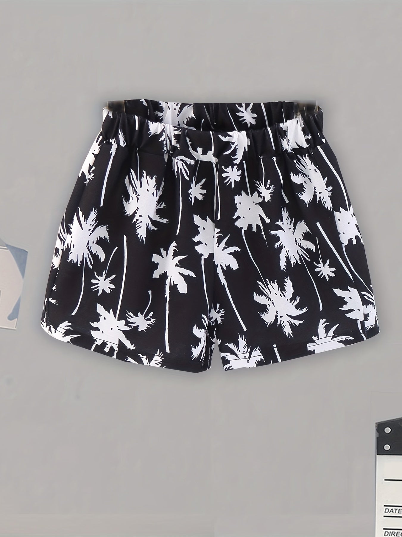 Hawaii Coconut Tree Print Boys Comfort Shorts Quick Drying for Summer