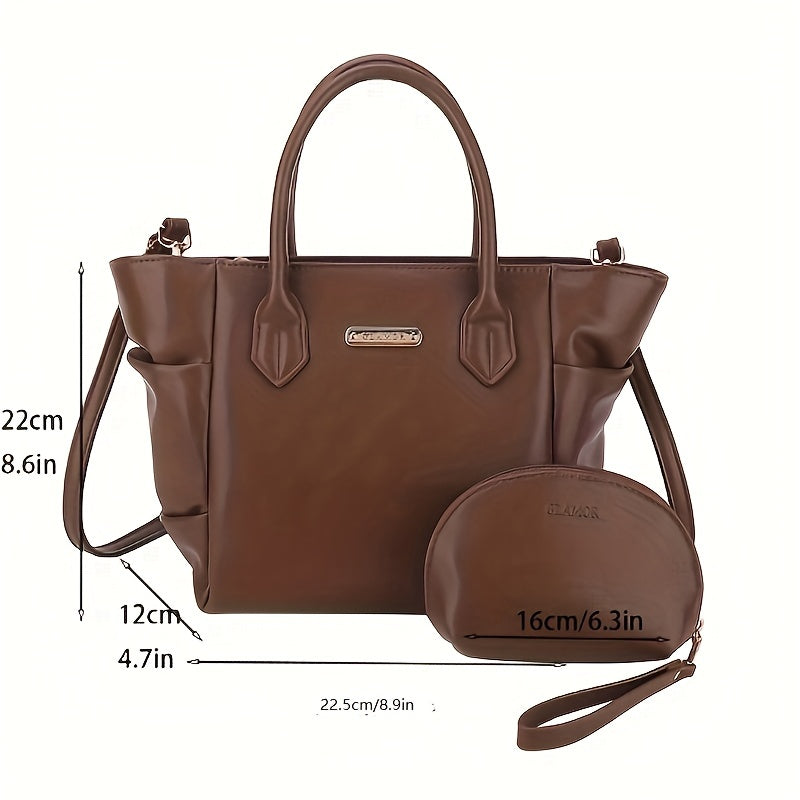 Large Capacity Tote Bag Handbag With Small Purse Women's Crossbody Bag