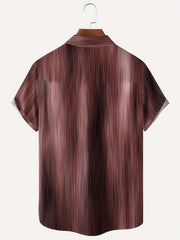 Vintage Gradient Stripe Print Shirt for Men