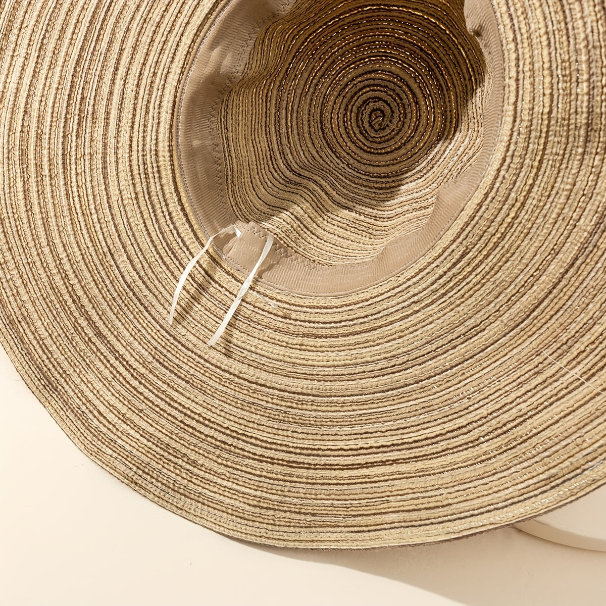 Vintage Boho Straw Sun Hat with Ribbon Bow
