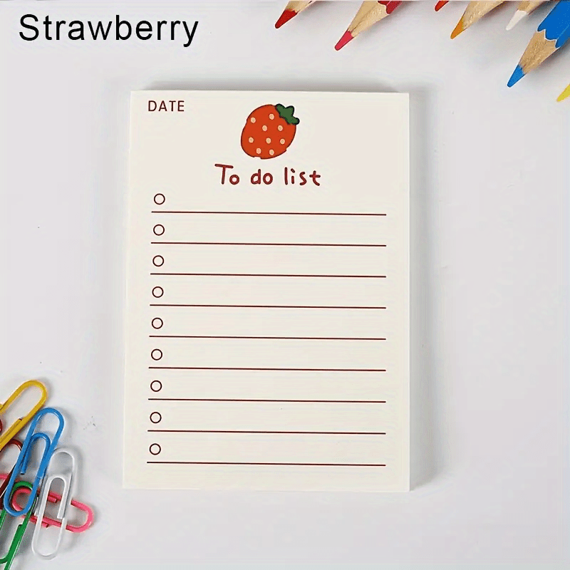 Fruit To Do List Planner - 50 Sheets - Students School Office Supplies