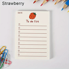 Fruit To Do List Planner - 50 Sheets - Students School Office Supplies