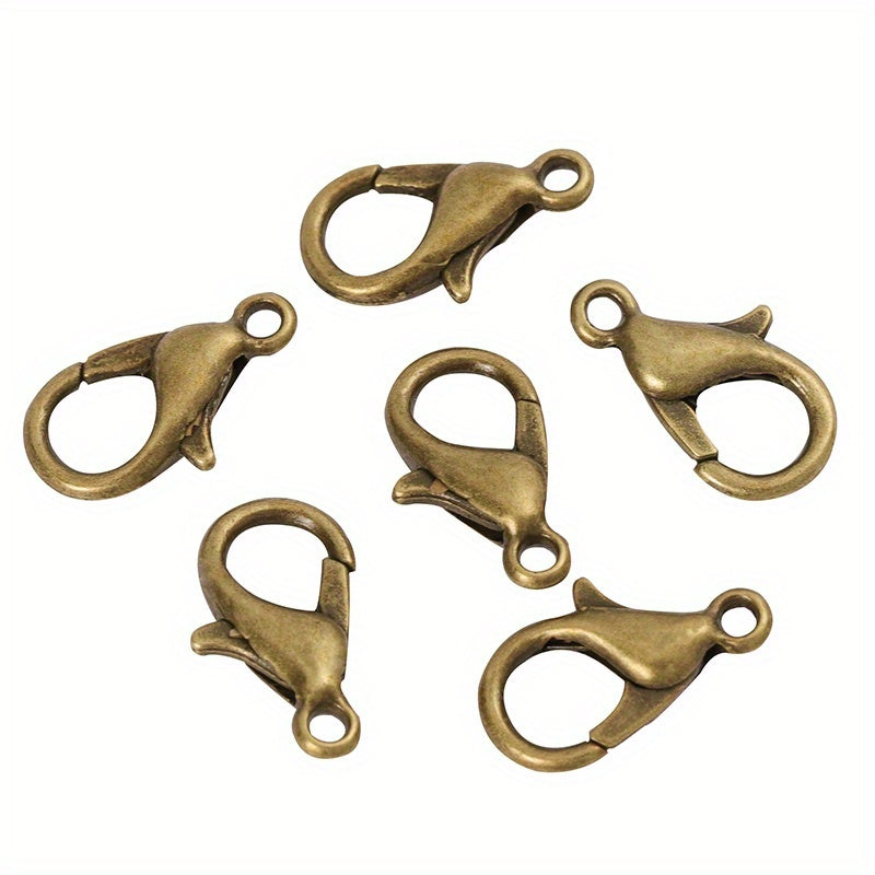 60pcs Lobster Clasps for Bracelets Necklaces 10-18mm Hooks Closure Findings